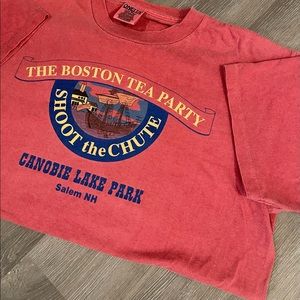 Boston Tea Party Salem Mass single stitch shoot the chute canobie park tee